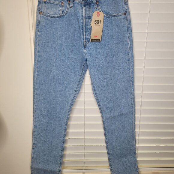 Levi's Denim - NEW Levis 501 Womens Skinny Jeans Light Blue 30x30 Blockcore normcore groupcore